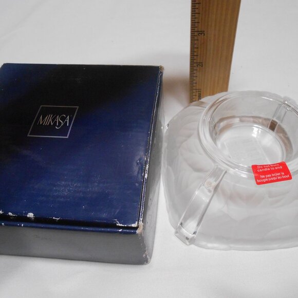 Vtg Mikasa Garden Splendor Votive Crystal Candle holder NEW in original box 🔥 - Picture 4 of 9